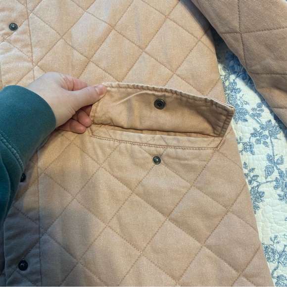 Joie Quilted Barn Utility Coat Jacket Light Mauve Size Medium - Picture 5 of 9